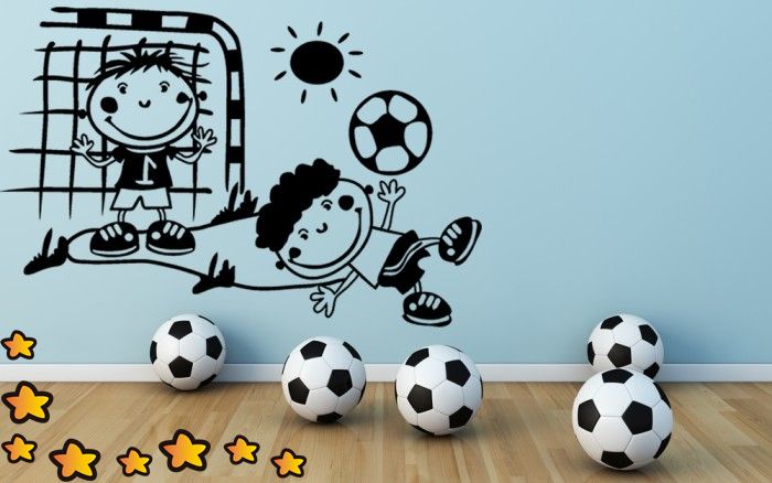 Niños Jugando al Fútbol V3095